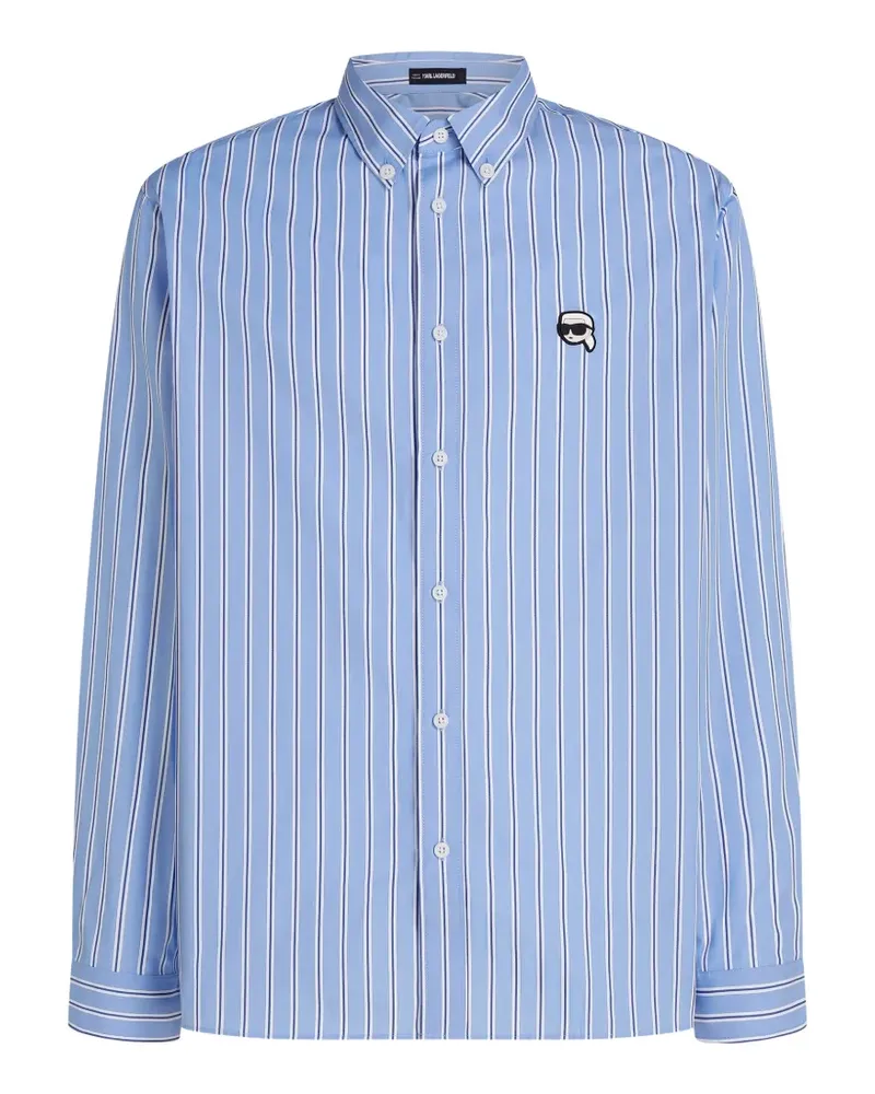 Karl Lagerfeld Gestreiftes Hemd - Blau Blau