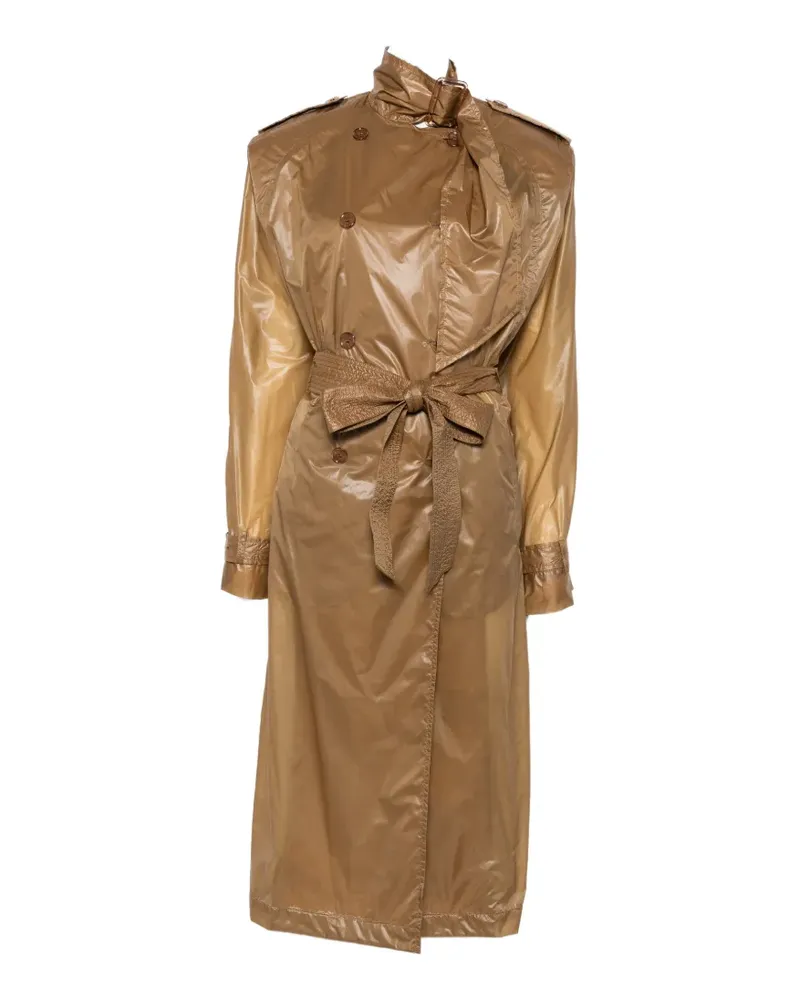 Saint Laurent Lavallière double-breasted belted trench coat - Nude Nude