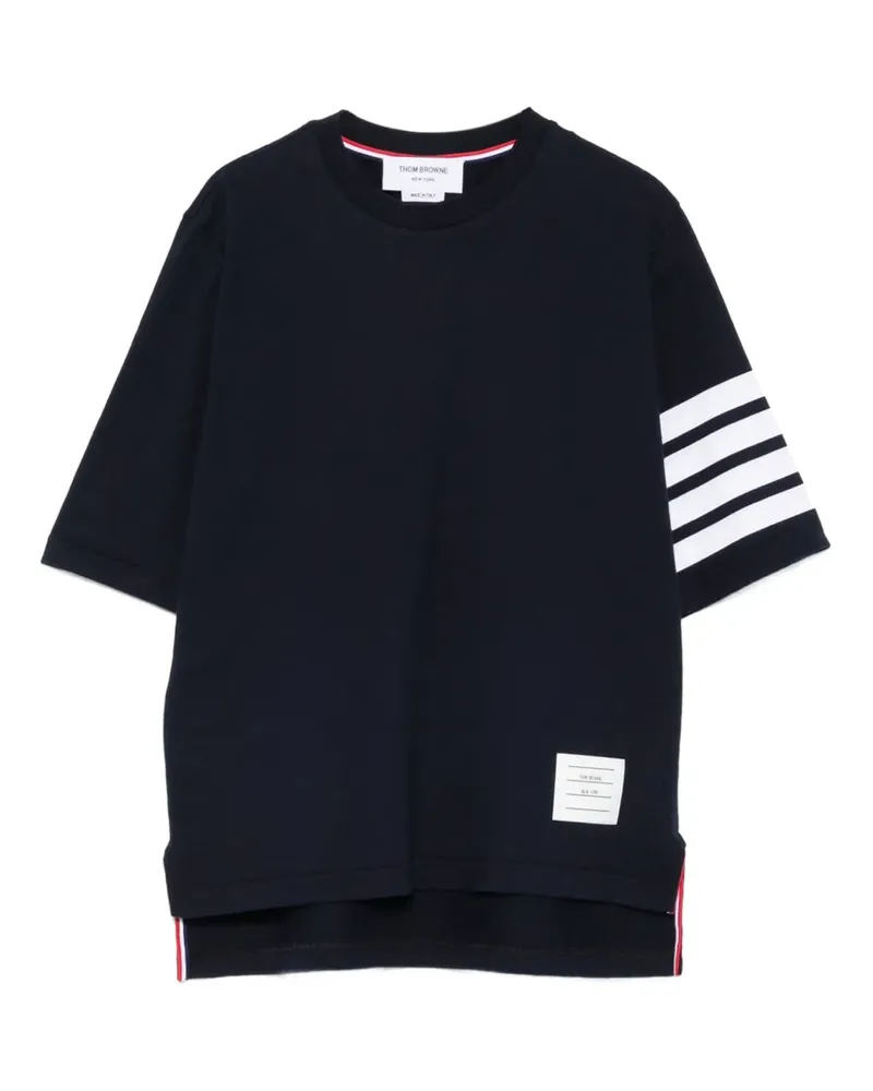 Thom Browne T-Shirt mit Streifen - Blau Blau