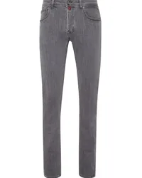 Billionaire Tief sitzende Slim-Fit-Jeans Grau