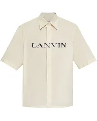 Lanvin Hemd mit Logo-Print Nude