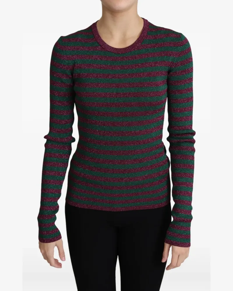 Dolce & Gabbana Gestreifter Pullover - Grün Grün