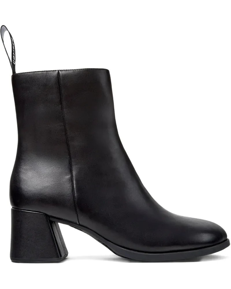 Camper Kora Stiefeletten mit Blockabsatz 65mm - Schwarz Schwarz