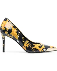 Versace Jeans Pumps mit Logo 80mm Schwarz