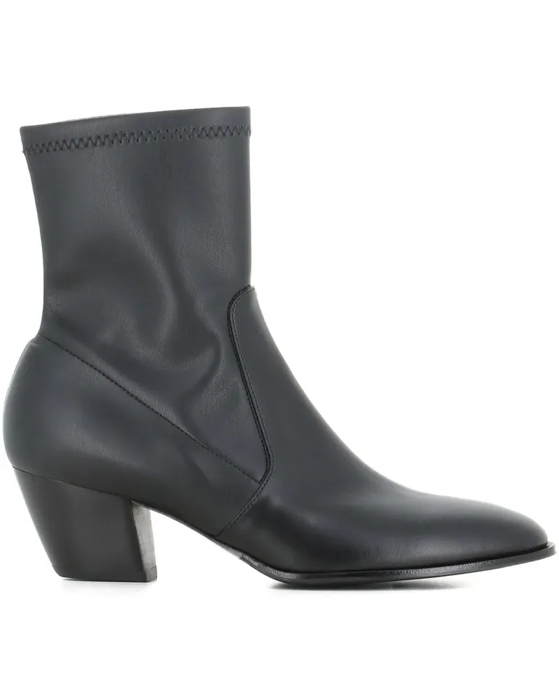 Sergio Levantesi 60mm block-heel ankle boots - Schwarz Schwarz