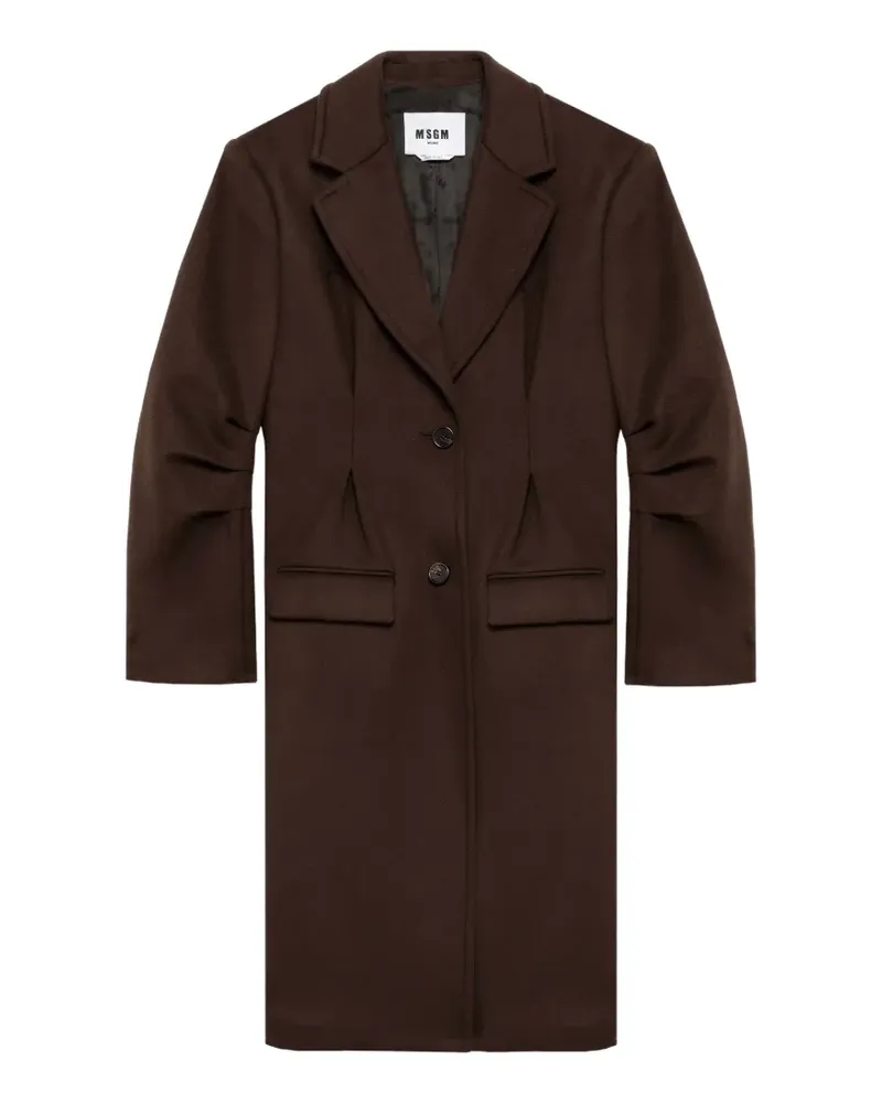 MSGM Mantel mit fallendem Revers - Braun Braun