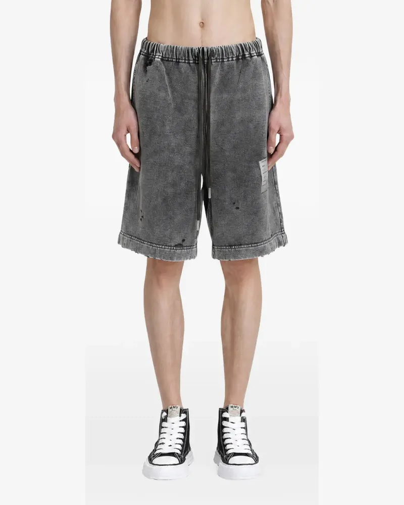 MIHARAYASUHIRO bleached sweat shorts - Grau Grau