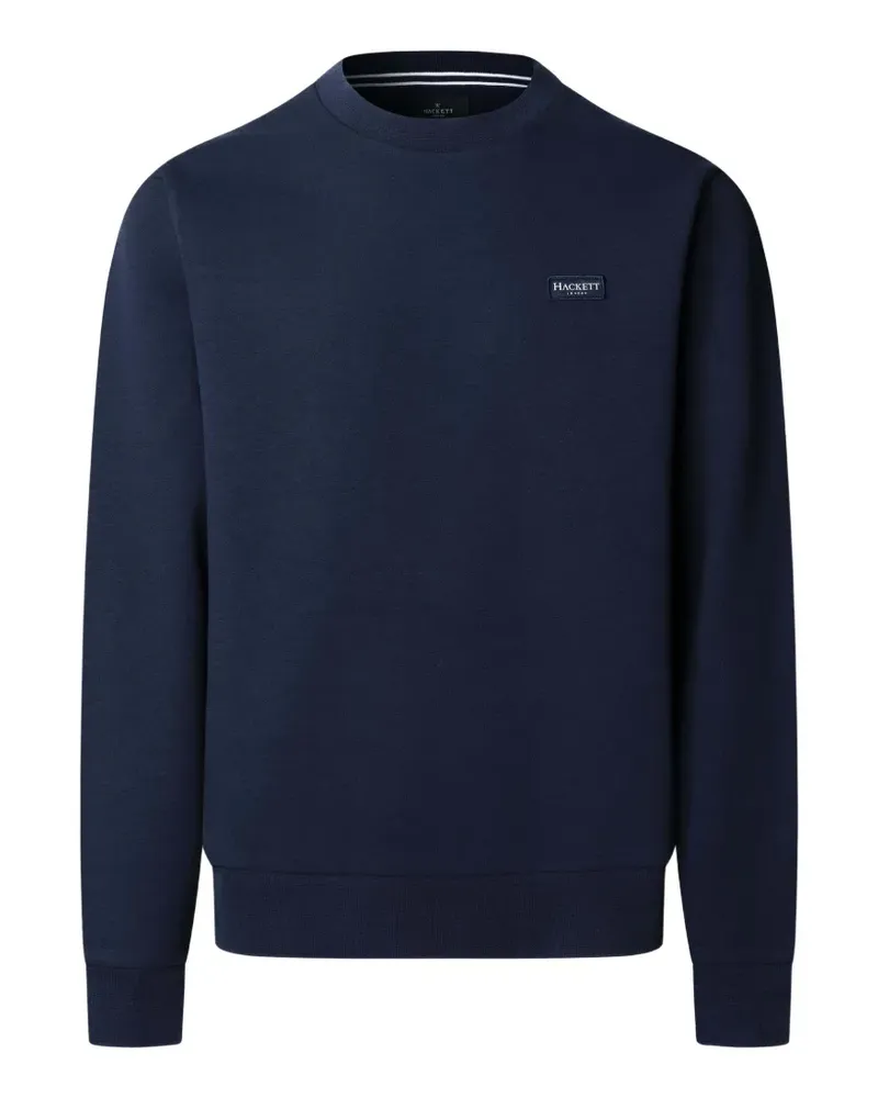 Hackett Sweatshirt mit Logo-Patch - Blau Blau