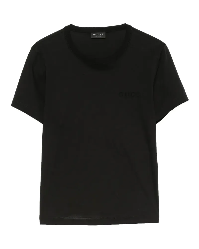 Gucci T-Shirt mit Logo-Print - Schwarz Schwarz