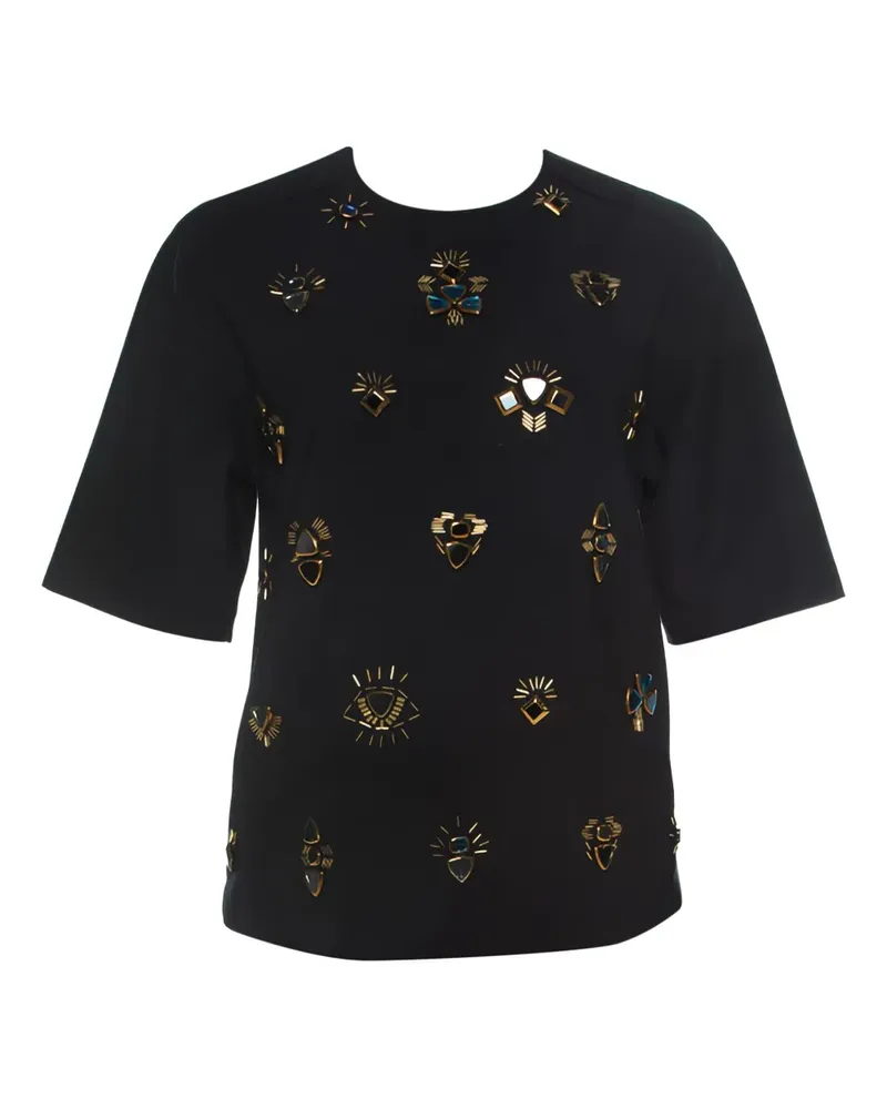 3.1 phillip lim Verziertes T-Shirt - Schwarz Schwarz