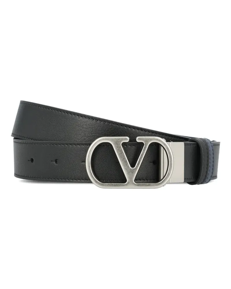 Valentino Garavani logo-buckle reversible belt - Schwarz Schwarz
