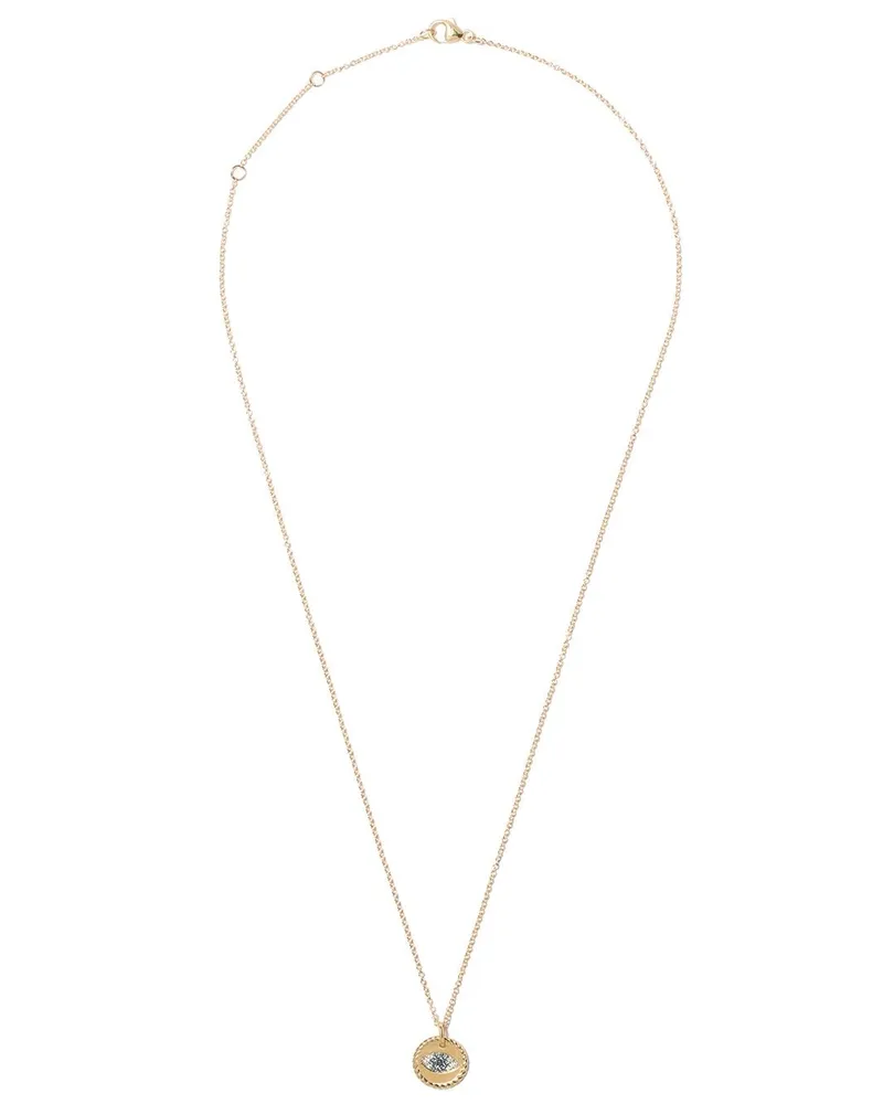 David Yurman 18kt Cable Collectibles Evil Eye Gelbgoldhalskette mit Saphir Gold