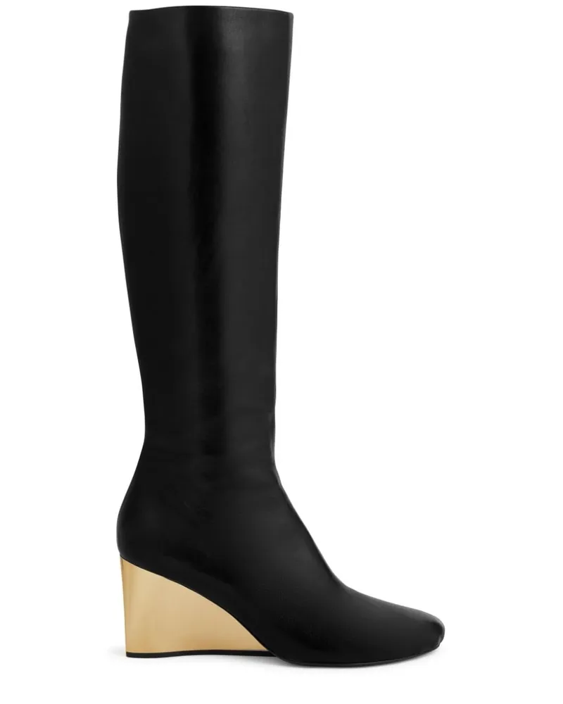 Paco Rabanne Stiefel mit Wedge-Absatz - Schwarz Schwarz