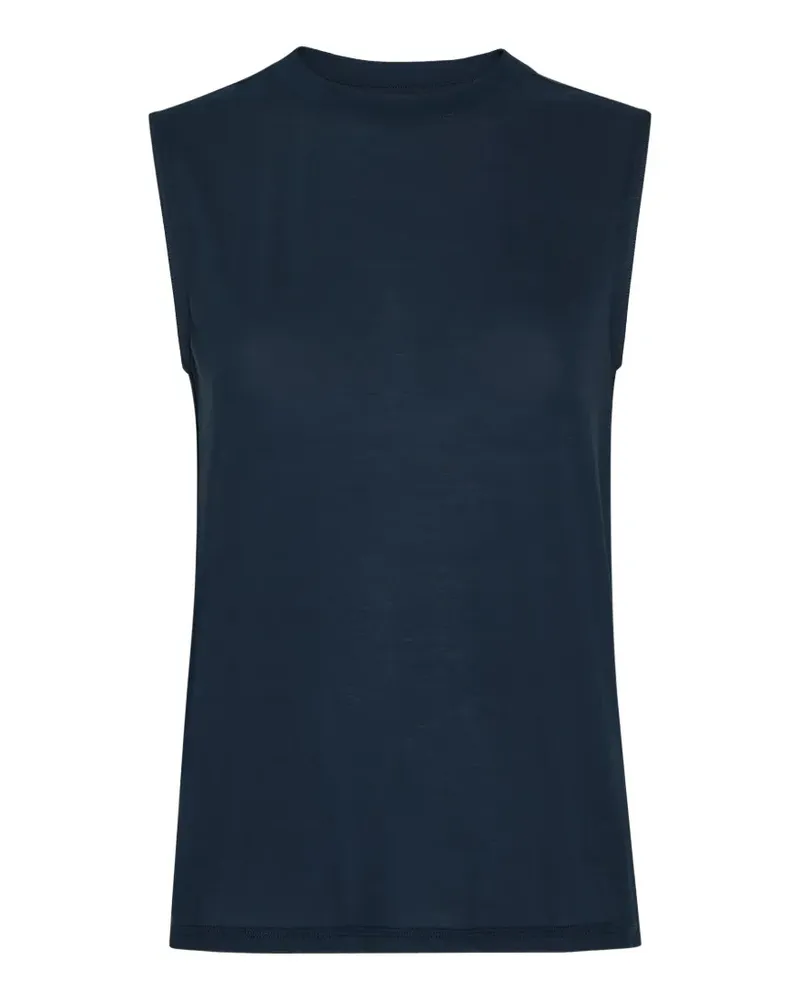 Escada Trägershirt mit Logo-Patch - Blau Blau