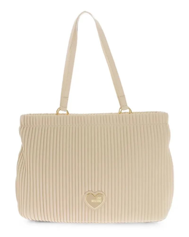 Moschino pleated tote bag - Nude Nude
