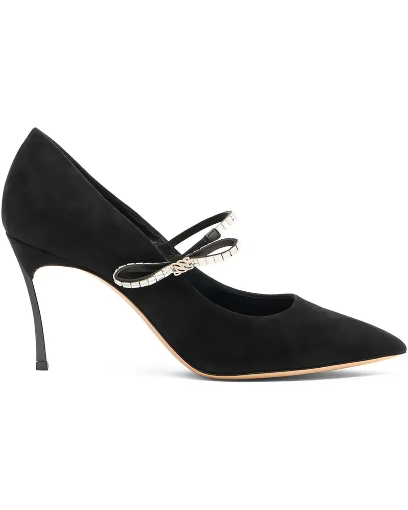 Casadei Starsway Pumps mit Kristallen 80mm - Schwarz Schwarz