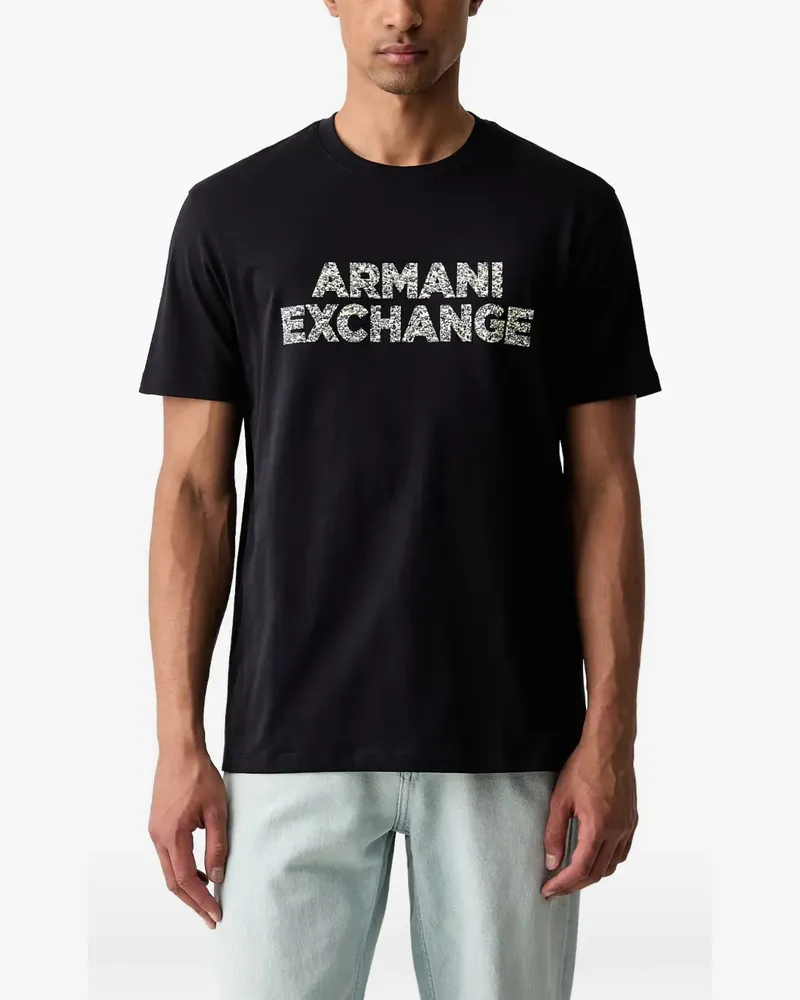 Armani Exchange logo-print T-shirt - Schwarz Schwarz