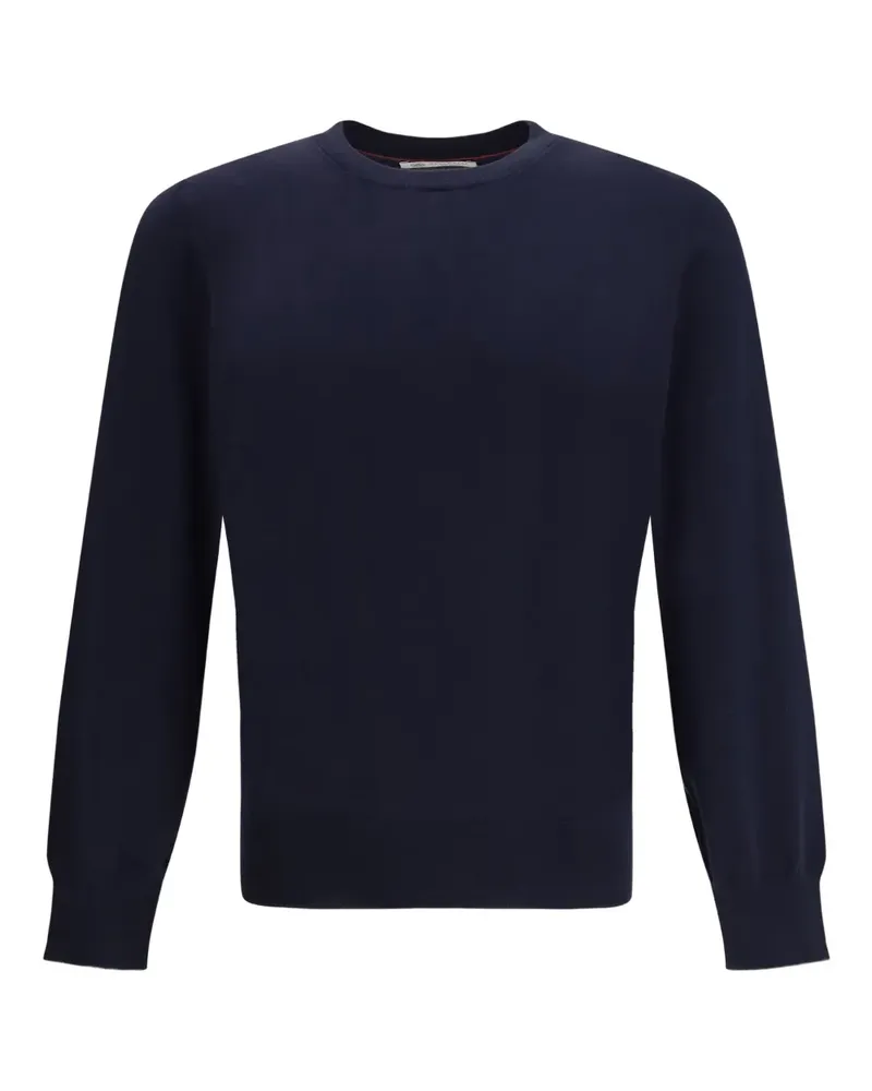 Brunello Cucinelli Pullover mit Rundhalsausschnitt - Blau Blau