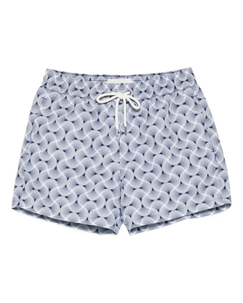 Frescobol Carioca Rio wave-print swim shorts - Blau Blau