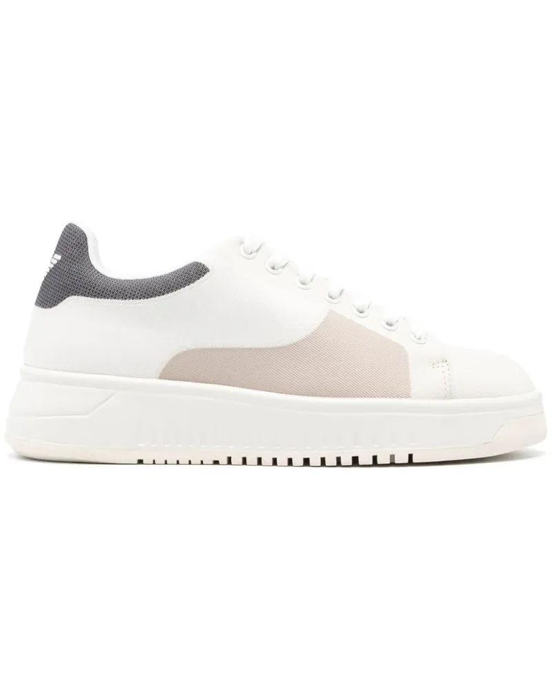 Emporio Armani Sneakers in Colour-Block-Optik Nude