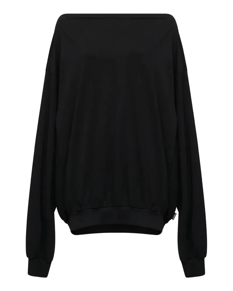 Maison Margiela long-sleeved asymmetric top - Schwarz Schwarz