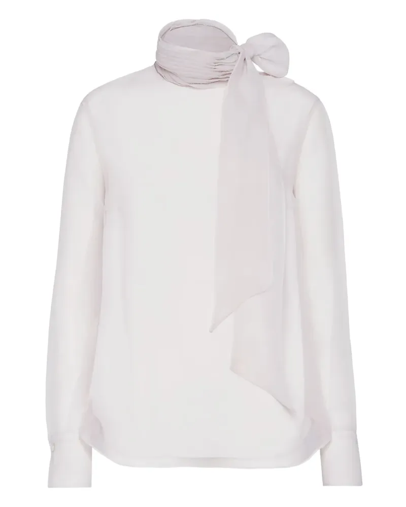 Brunello Cucinelli Schluppenbluse aus Seide - Nude Nude