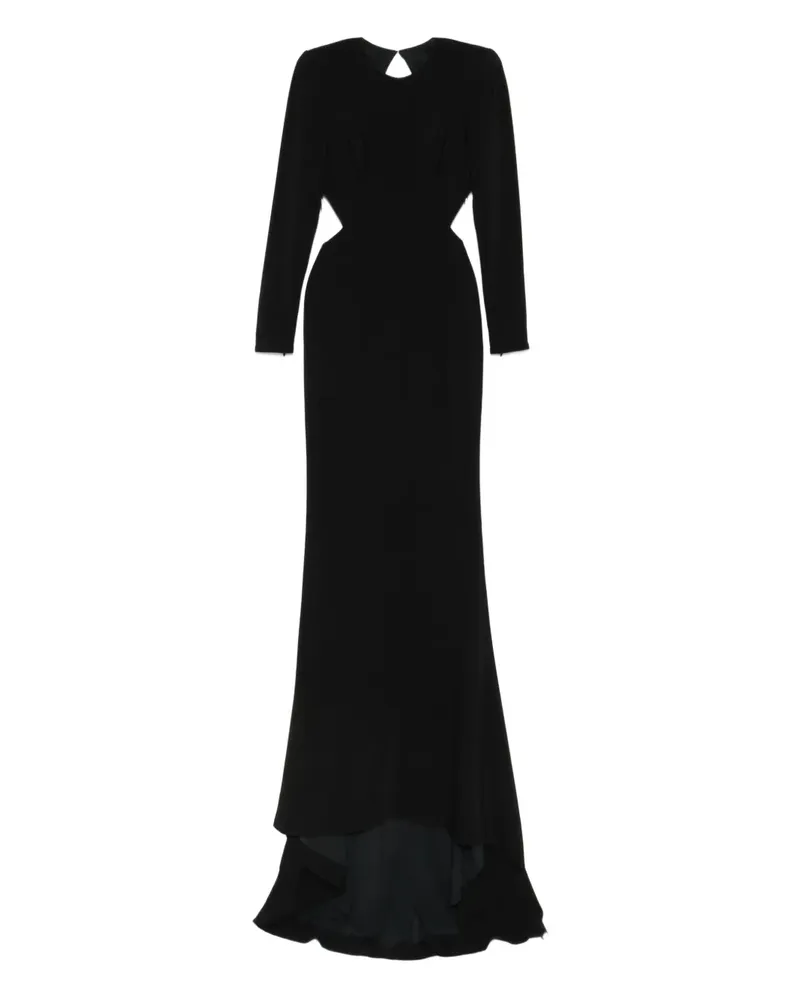 Stella McCartney Langärmeliges Maxikleid - Schwarz Schwarz