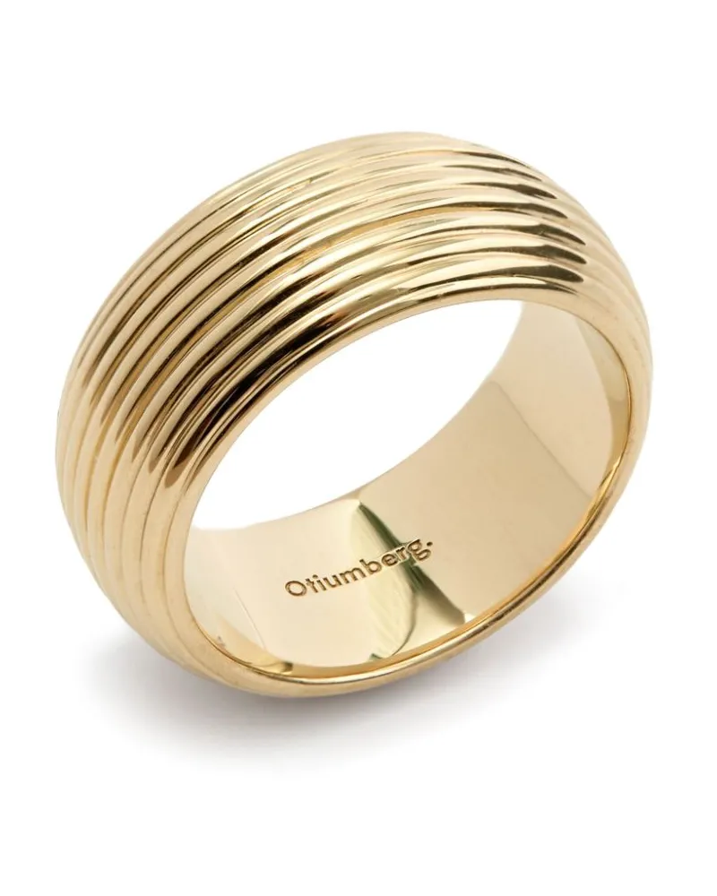 OTIUMBERG Breiter geriffelter Ring - Gold Gold