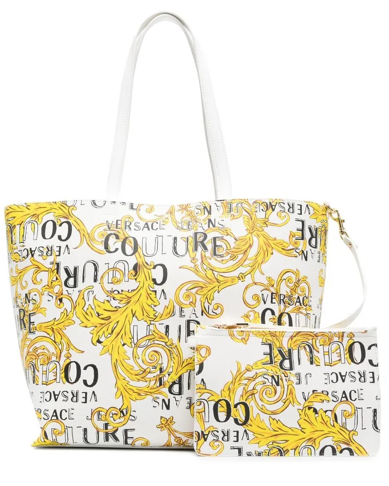 Versace Jeans Shopper mit Couture-Print - Weiß Weiß