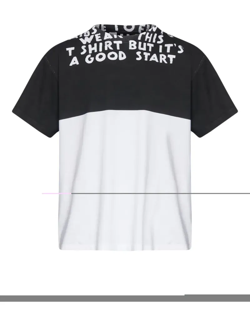 Maison Margiela T-Shirt mit grafischem Print - Weiß Weiß