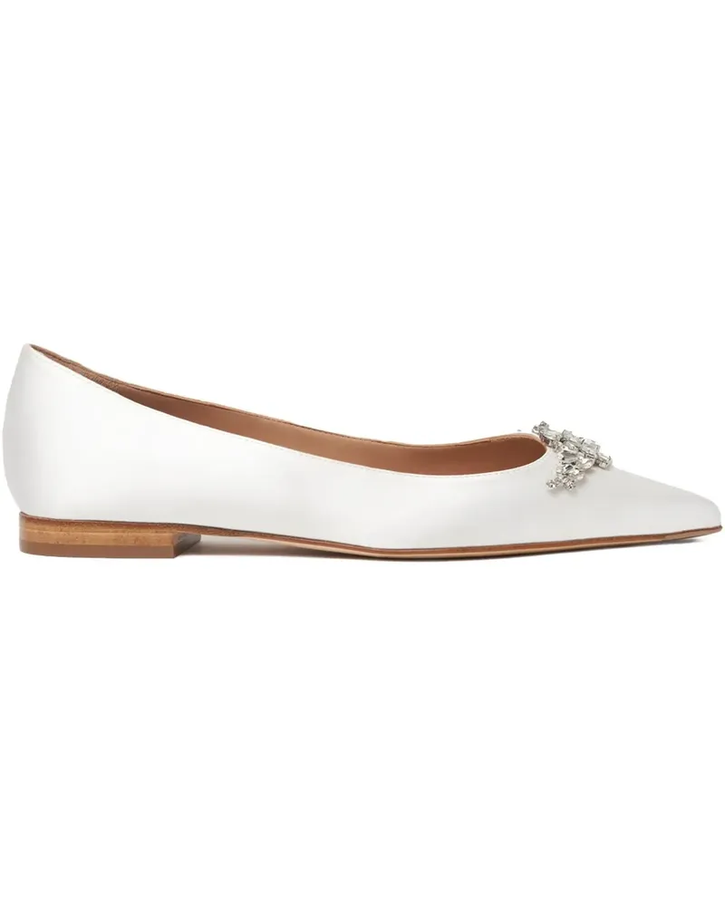 Scarosso Ballerinas mit Strass - Weiß Weiß
