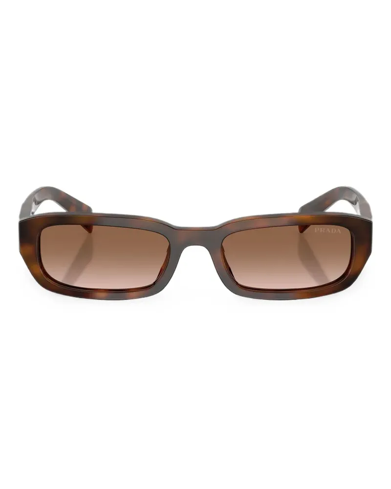 Prada Eckige Sonnenbrille in Schildpattoptik - Braun Braun