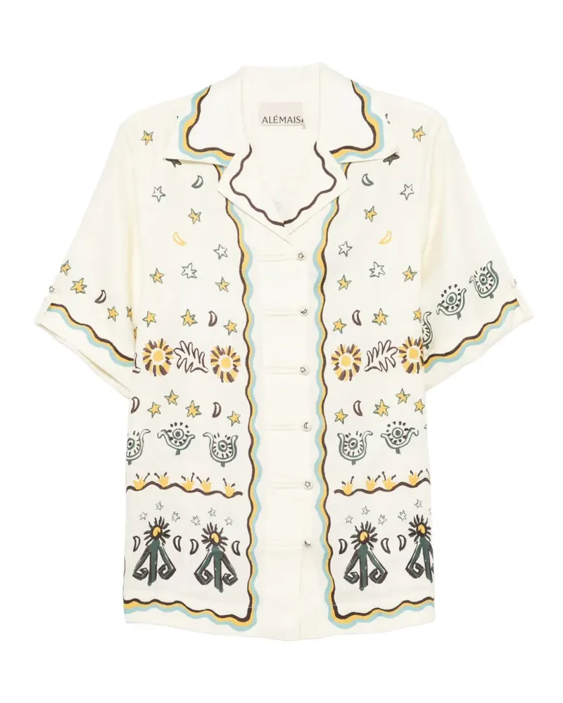 ALEMAIS graphic-print shirt - Nude Nude