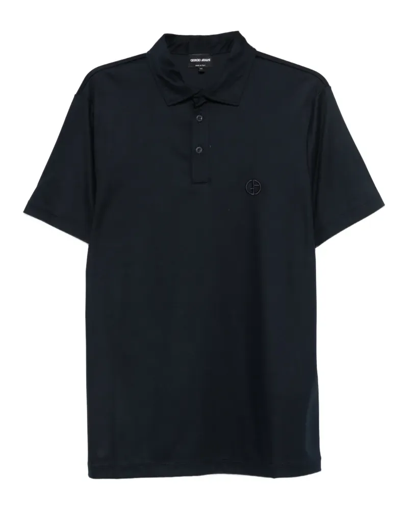Giorgio Armani Poloshirt mit Logo-Stickerei - Blau Blau