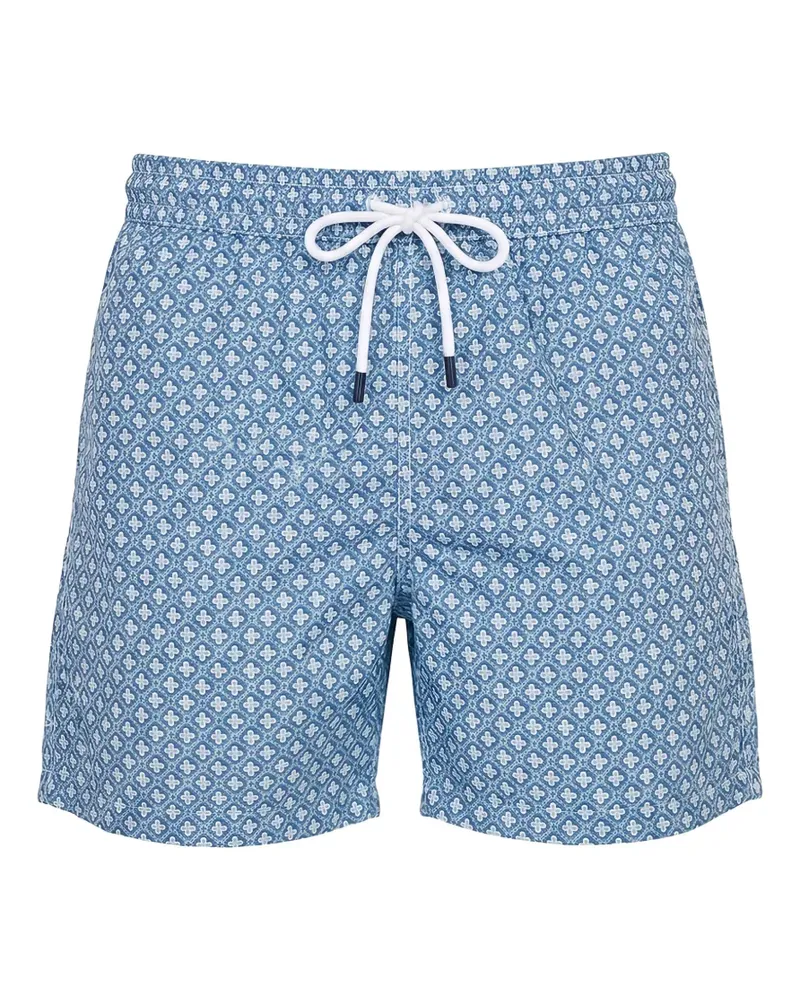 Fedeli Badeshorts mit geometrischem Print - Blau Blau