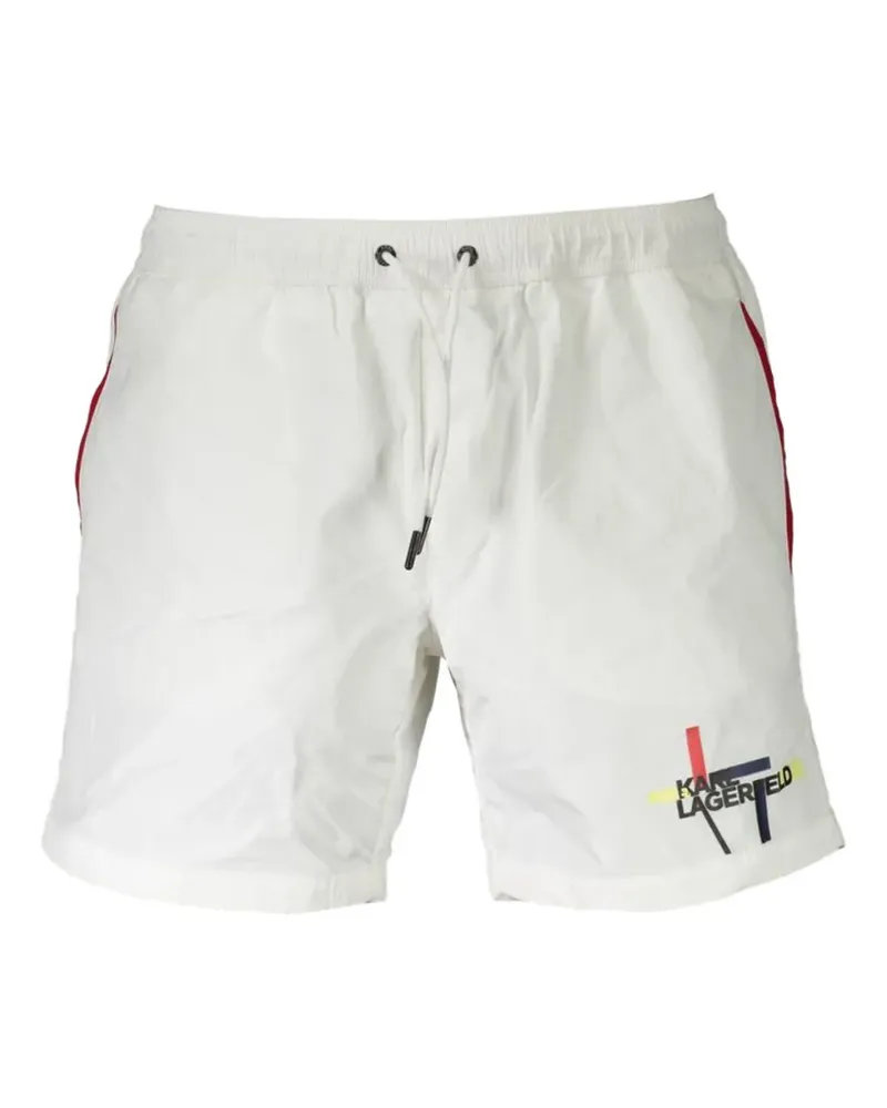 Karl Lagerfeld logo-print swim shorts - Weiß Weiß