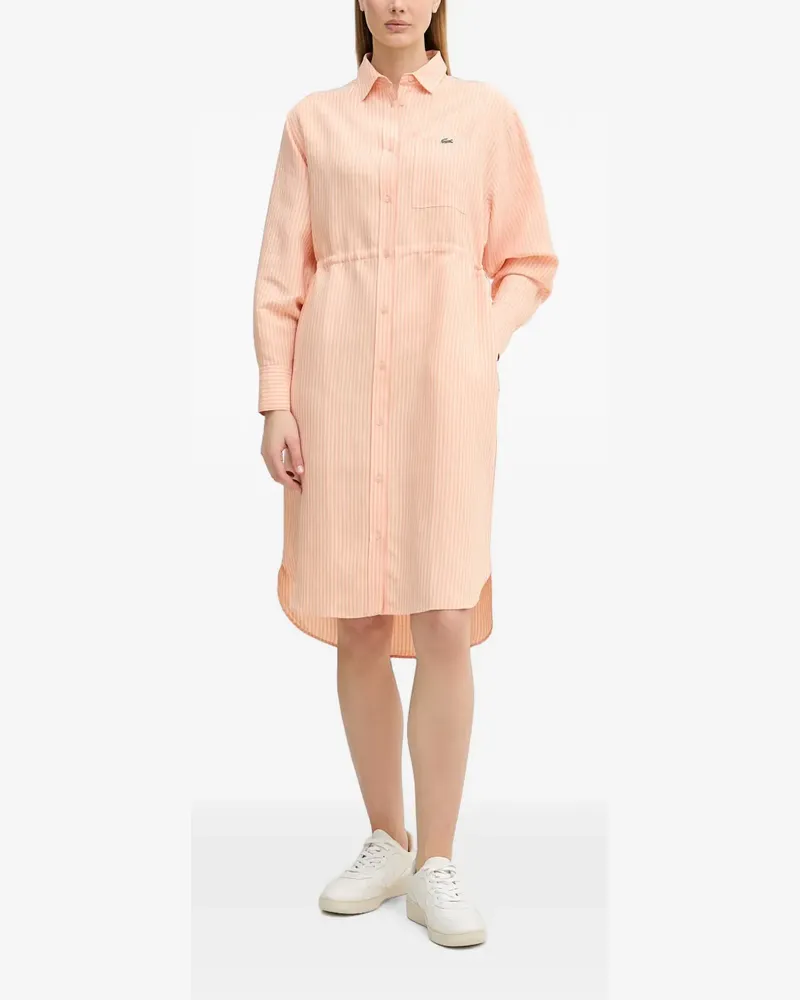 Lacoste striped midi dress - Orange Orange