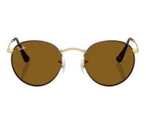 Sonnenbrille mit rundem Gestell - Braun