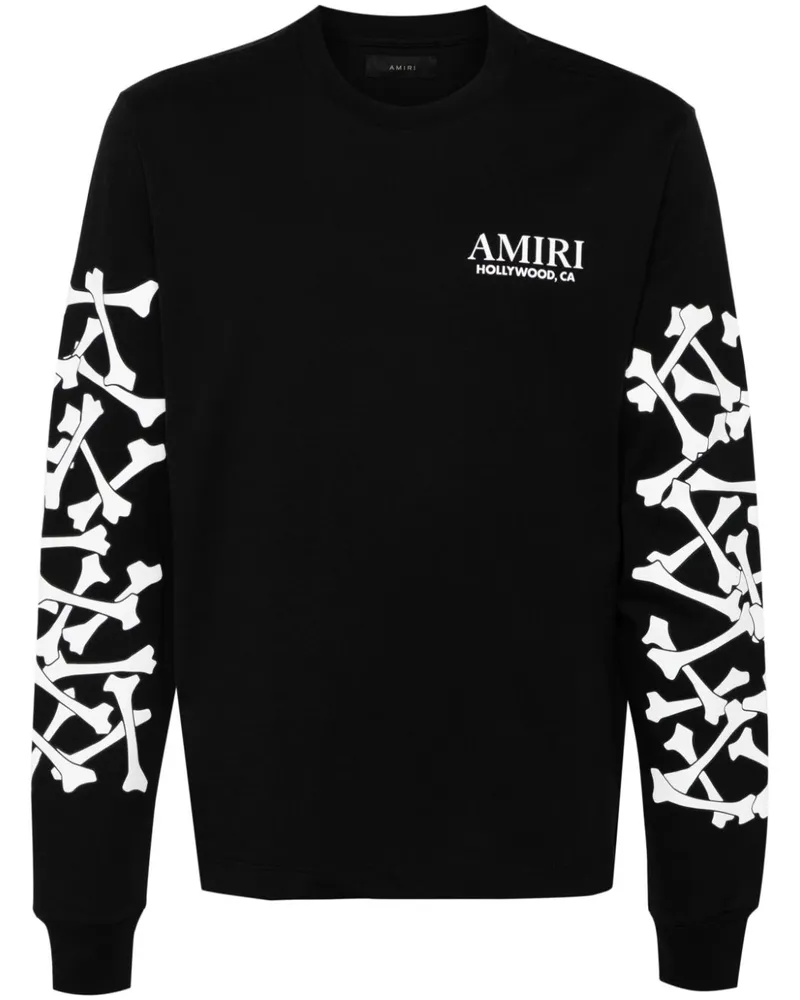 Amiri Bones Stacked T-Shirt - Schwarz Schwarz