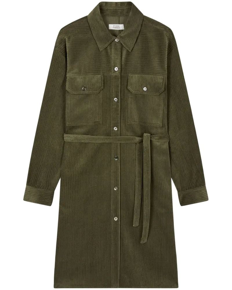 STUDIO TOMBOY Kleid aus Cord - Grün Grün