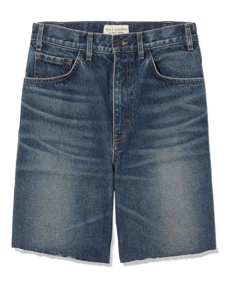 Nili Lotan Jeans-Shorts im Distressed-Look - Blau Blau
