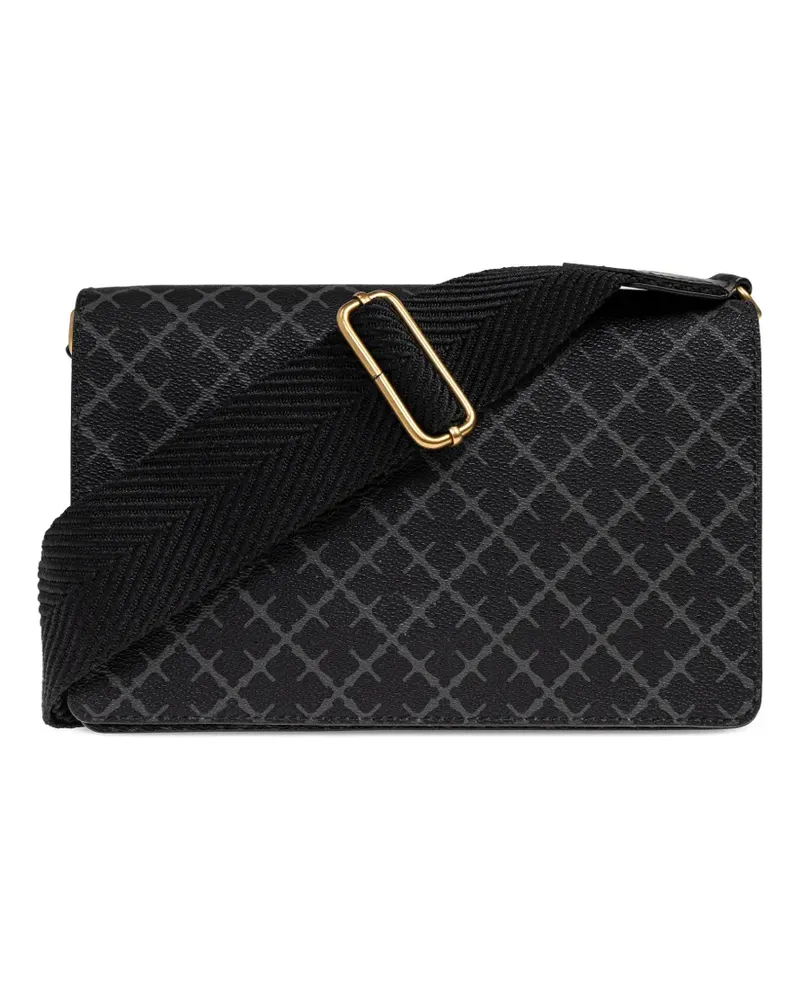 By Malene Birger Loenna Schultertasche mit geometrischem Muster - Schwarz Schwarz
