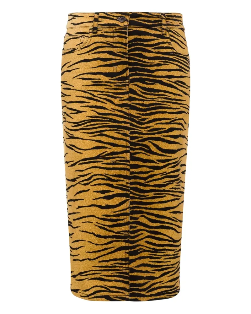 Moschino Midirock mit Animal-Muster - Braun Braun