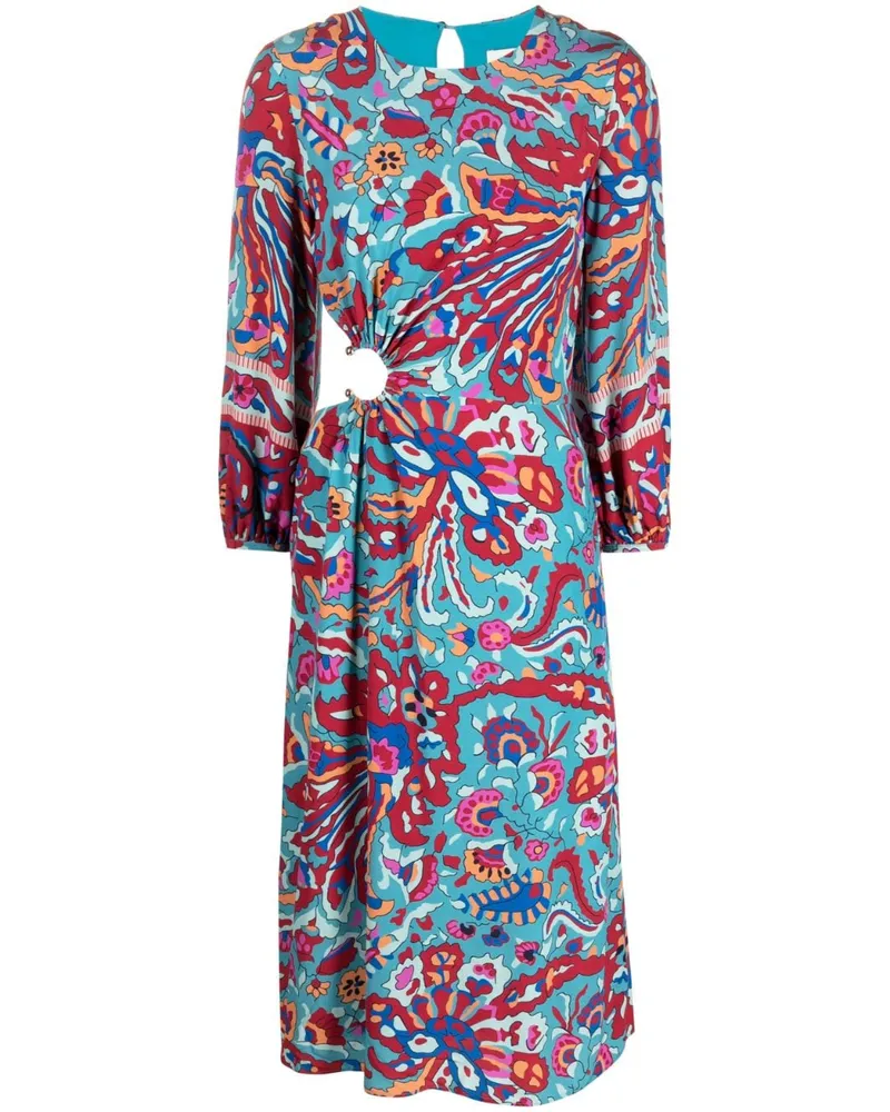 ba&sh Monica Maxikleid mit Blumen-Print - Blau Blau