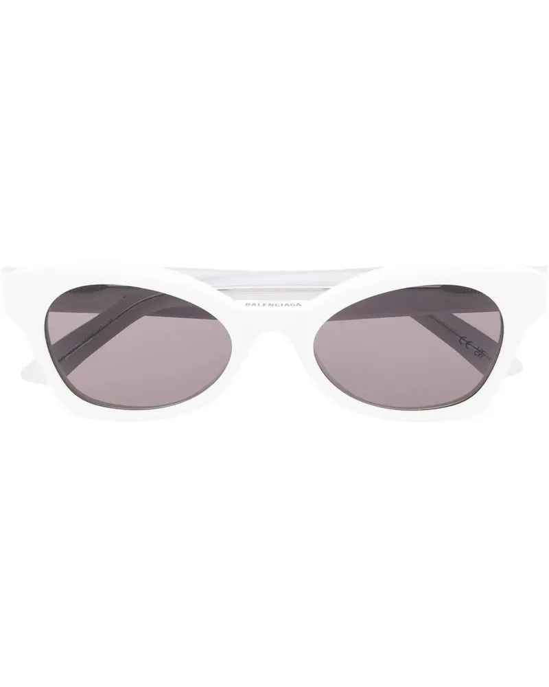 Balenciaga Sonnenbrille mit Cat-Eye-Gestell - Weiß Weiß