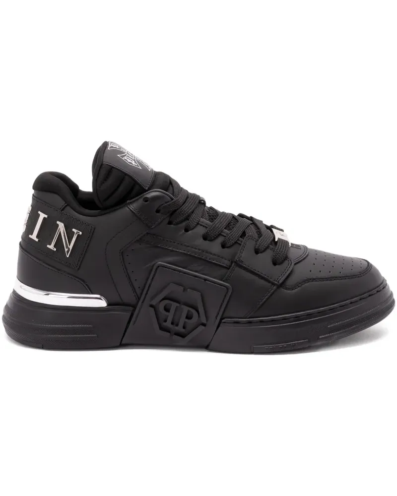 Philipp Plein Sneakers aus Leder - Schwarz Schwarz