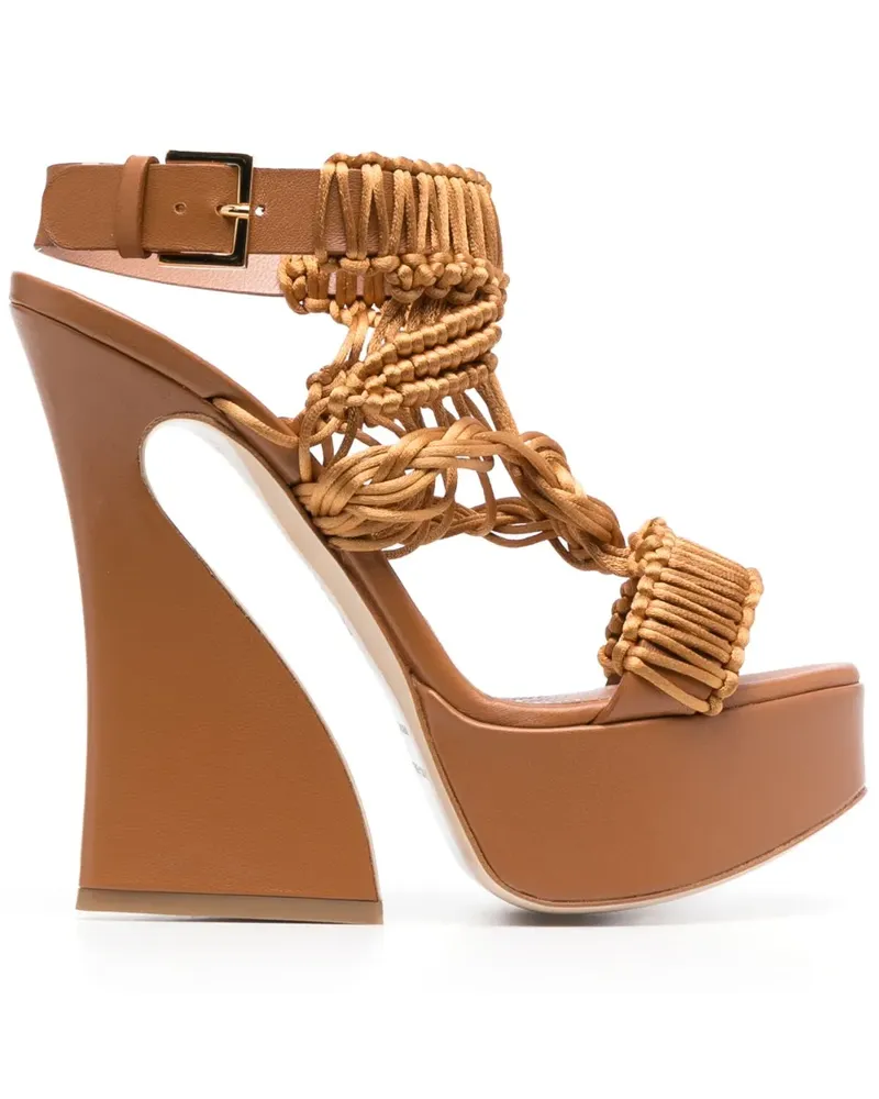 Alberta Ferretti Sandalen mit Plateau 135mm - Braun Braun