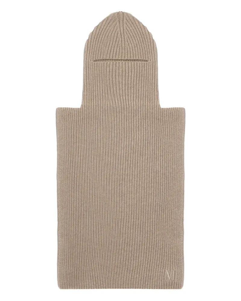 Max Mara Poncho mit Balaklava-Kragen - Nude Nude