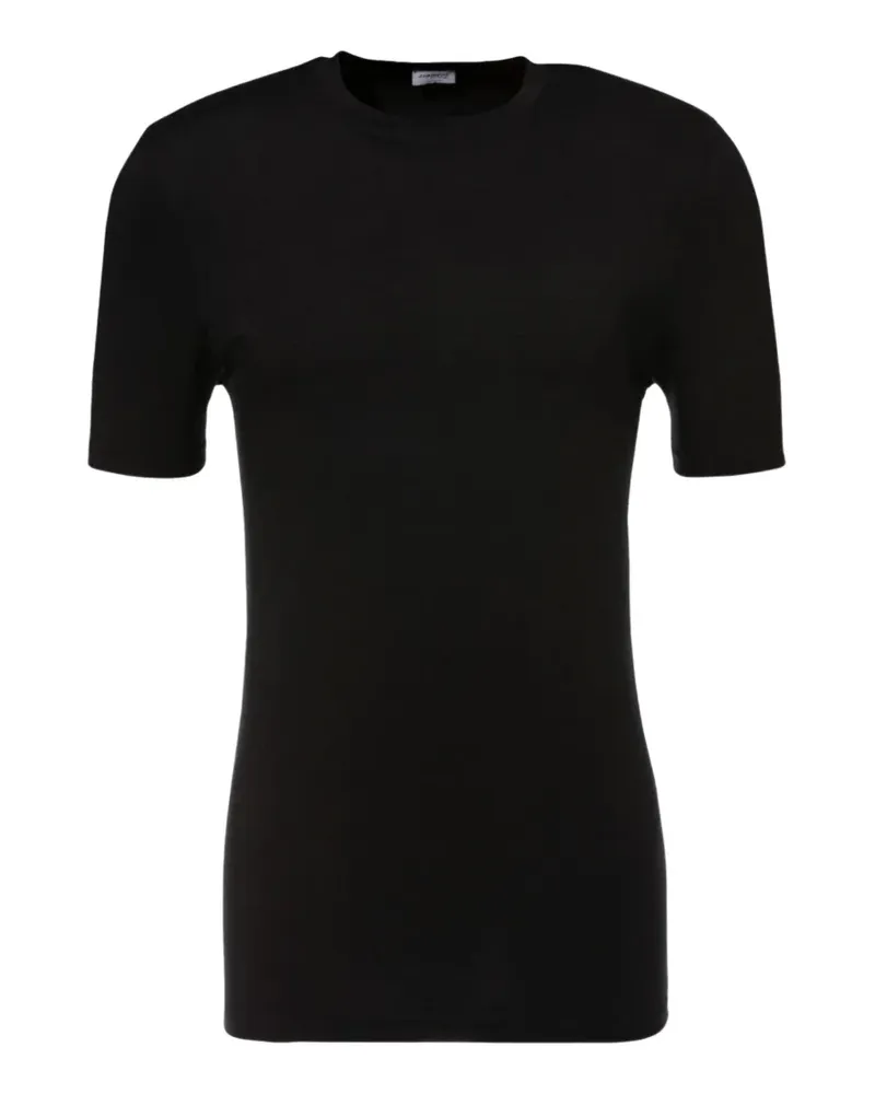 Zimmerli crew-neck short-sleeve T-shirt - Schwarz Schwarz