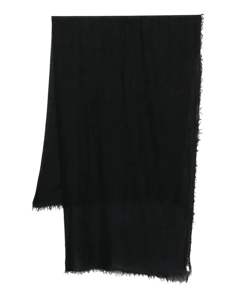 Rick Owens Schal mit ausgefransten Kanten - Schwarz Schwarz
